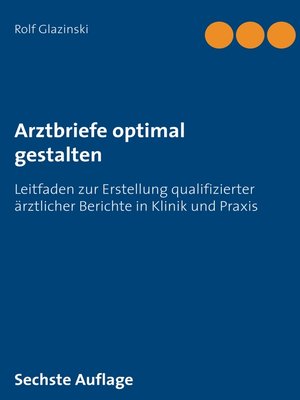 cover image of Arztbriefe optimal gestalten